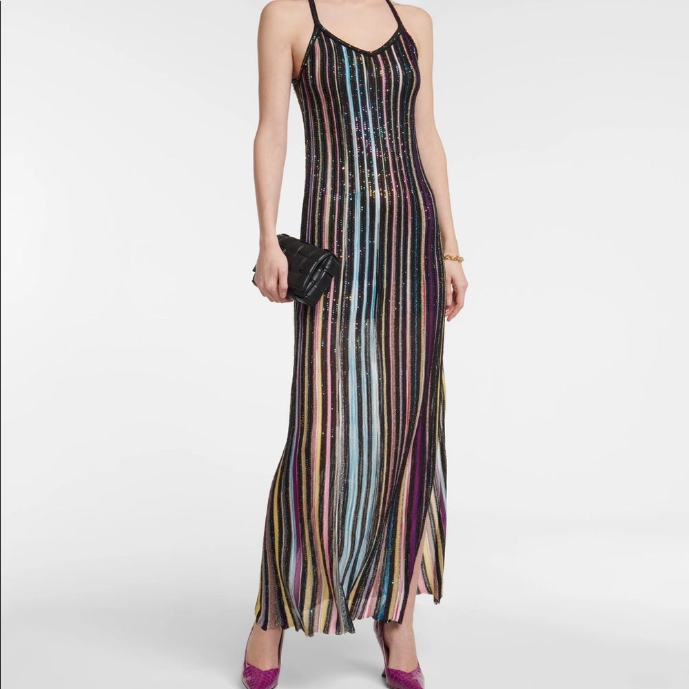 LIKE NEW STUNNING MISSONI LAMÉ AND SEQUIN KNIT GOWN!!!!